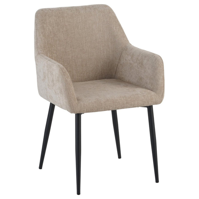 Set di 4 Poltrone Shirley In Tessuto Beige