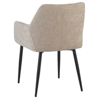 Set di 4 Poltrone Shirley In Tessuto Beige