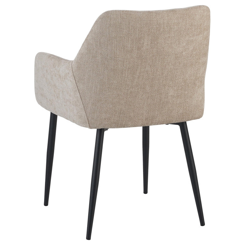 Set di 4 Poltrone Shirley In Tessuto Beige