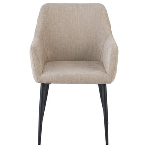 Set di 4 Poltrone Shirley In Tessuto Beige