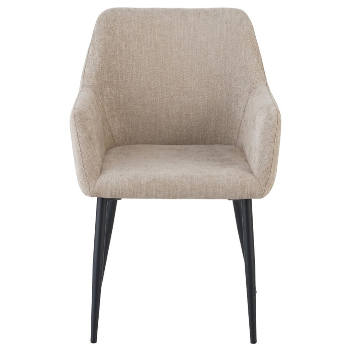 Set di 4 Poltrone Shirley In Tessuto Beige