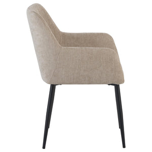 Set di 4 Poltrone Shirley In Tessuto Beige