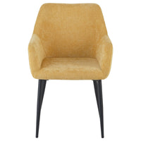 Set di 4 Poltrone Shirley In Tessuto Ocra