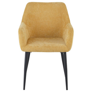 Set di 4 Poltrone Shirley In Tessuto Ocra