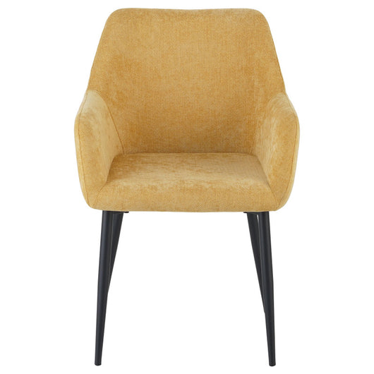 Set di 4 Poltrone Shirley In Tessuto Ocra