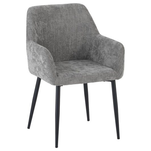 Set di 4 Poltrone Shirley In Tessuto Tortora