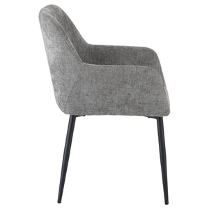 Set di 4 Poltrone Shirley In Tessuto Tortora