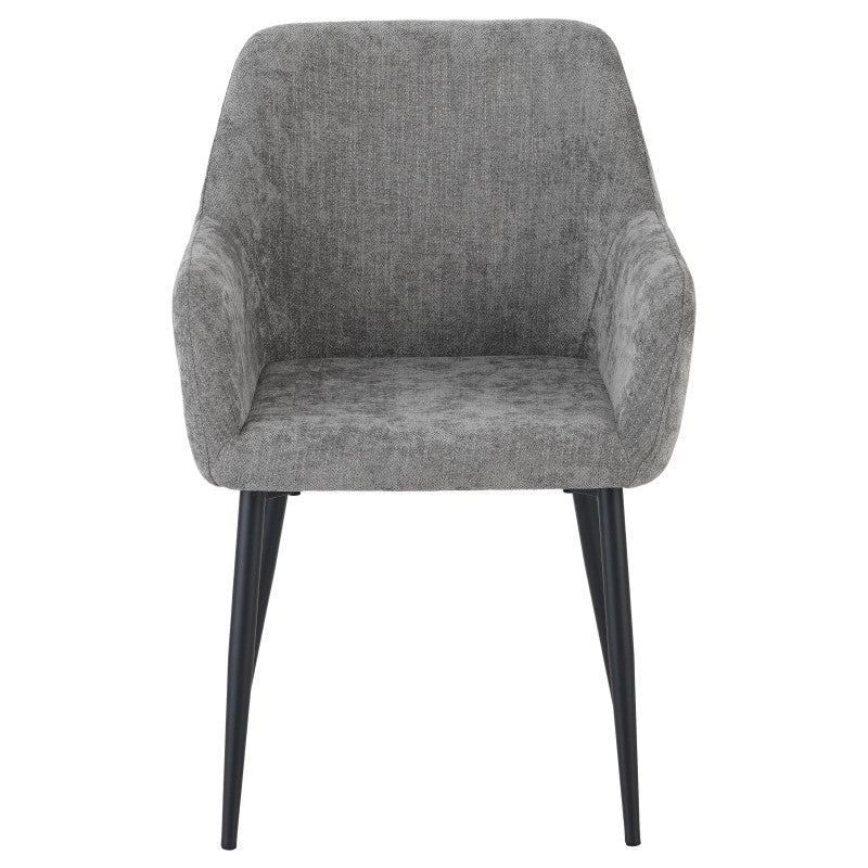 Set di 4 Poltrone Shirley In Tessuto Tortora