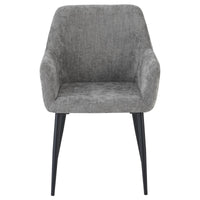 Set di 4 Poltrone Shirley In Tessuto Tortora