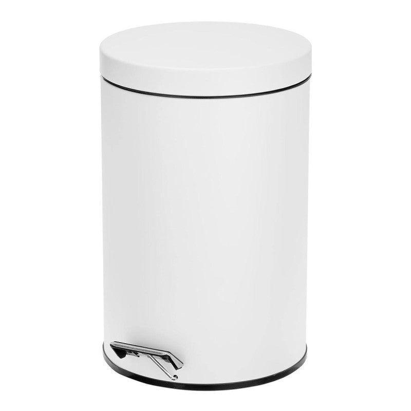 Set di 4 Porta Rifiuti A Pedale 12lit Acciaio Con Chiusura Soft