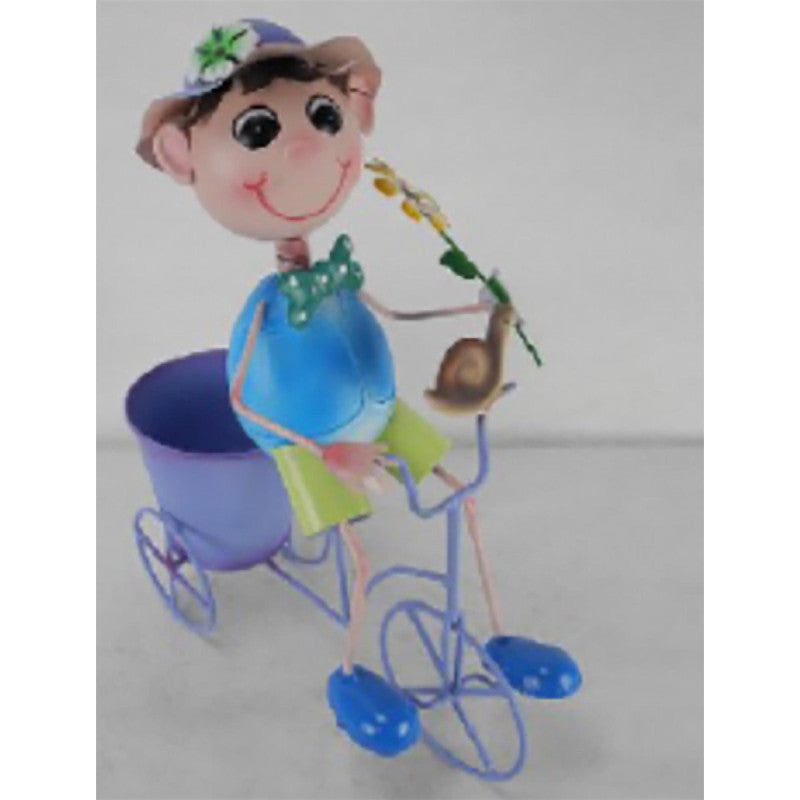 Set di 4 Portavaso Metallo Bike Blue