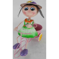 Set di 4 Portavaso Metallo Bike Rosa