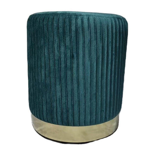 Set di 4 Pouf In Velluto Nolan Con Cuciture Verticali