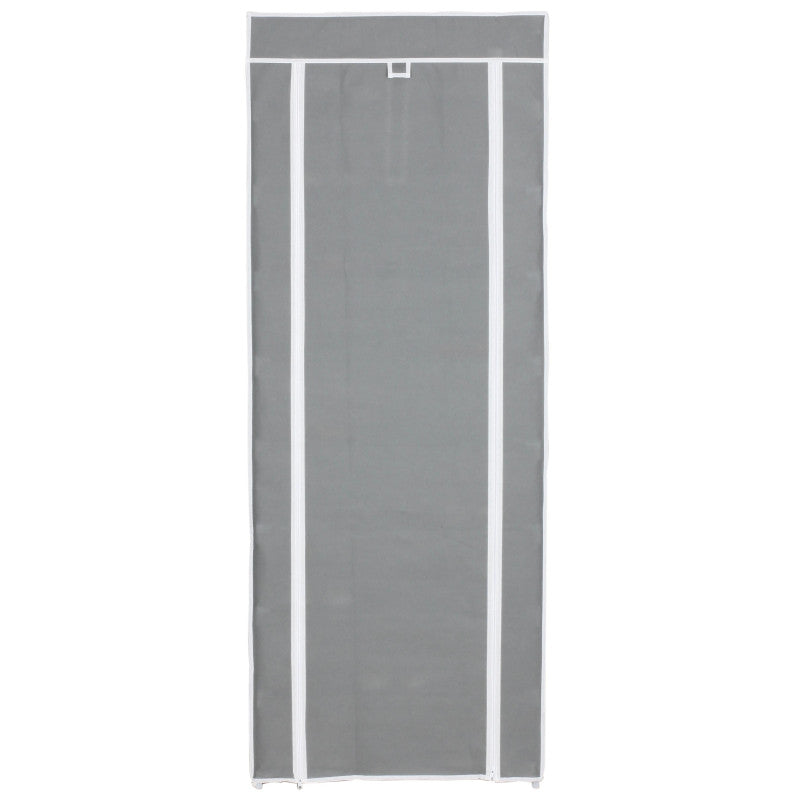 Set di 4 Scarpiere Armadio In Tnt 9 Ripiani Con Struttura Metallo 61x30x160cm Grigio