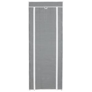 Set di 4 Scarpiere Armadio In Tnt 9 Ripiani Con Struttura Metallo 61x30x160cm Grigio