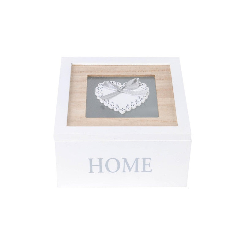 Set di 4 Scatole Portatutto Quadrata Faith 23x17x8