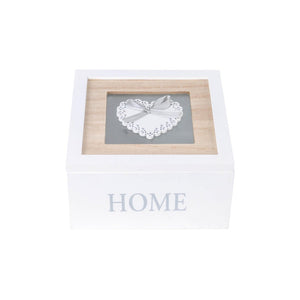 Set di 4 Scatole Portatutto Quadrata Faith 23x17x8