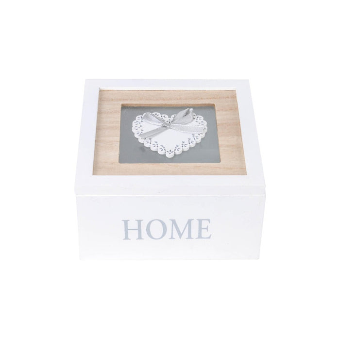 Set di 4 Scatole Portatutto Quadrata Faith 23x17x8