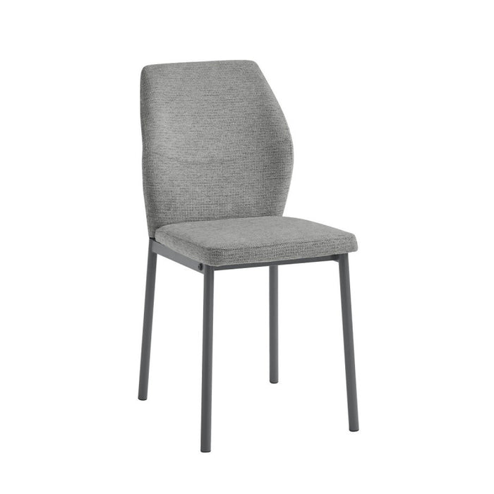 Set di 4 Sedie Anya In Tessuto Grigio Dimensione 56x42x88,5cm