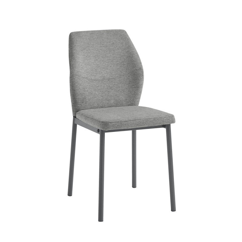 Set di 4 Sedie Anya In Tessuto Grigio Dimensione 56x42x88,5cm