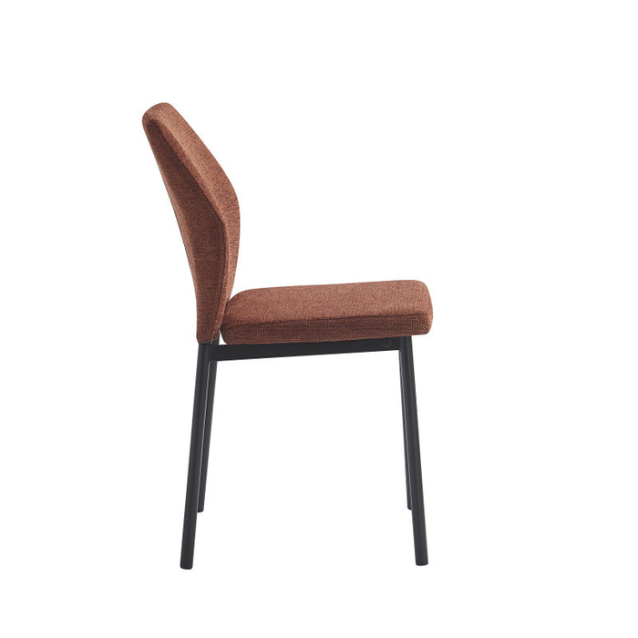 Set di 4 Sedie Anya In Tessuto Mattone Dimensione 56x42x88,5cm