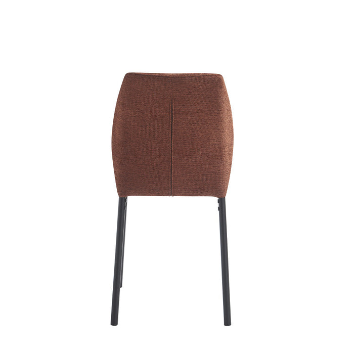 Set di 4 Sedie Anya In Tessuto Mattone Dimensione 56x42x88,5cm