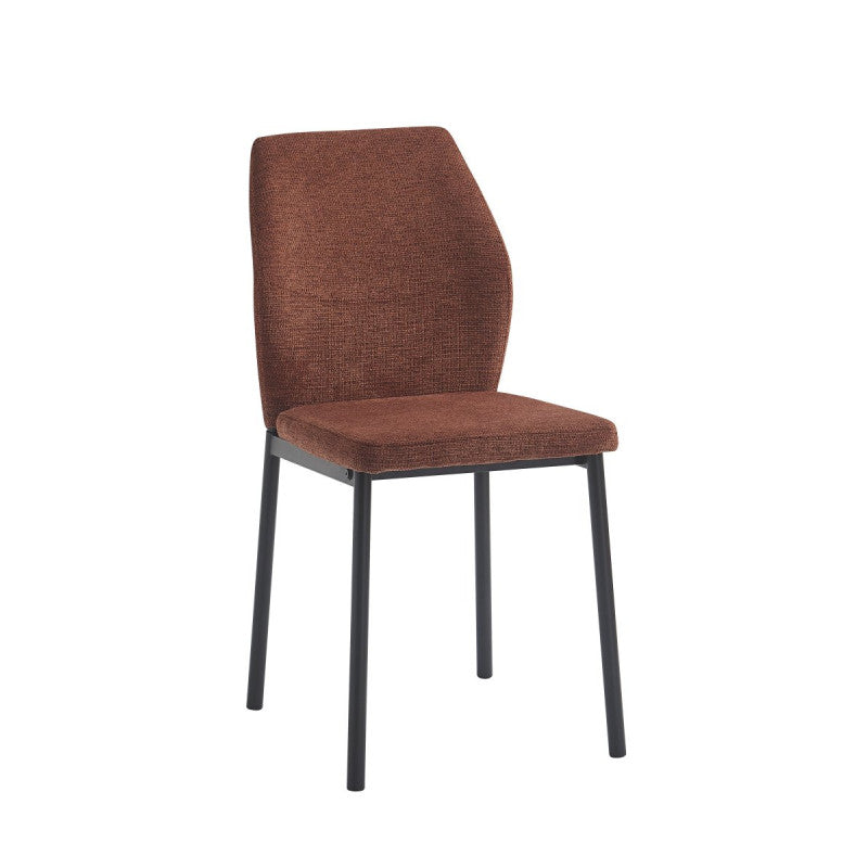 Set di 4 Sedie Anya In Tessuto Mattone Dimensione 56x42x88,5cm