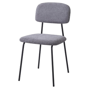 Set di 4 Sedie Brenda 45x44x81,5cm In Tessuto Grigio