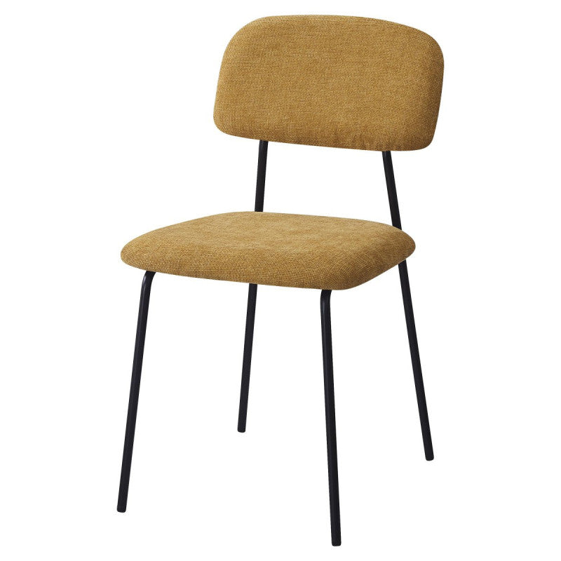 Set di 4 Sedie Brenda 45x44x81,5cm In Tessuto Senape