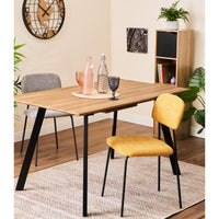 Set di 4 Sedie Brenda 45x44x81,5cm In Tessuto Senape