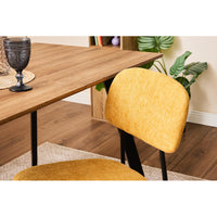 Set di 4 Sedie Brenda 45x44x81,5cm In Tessuto Senape