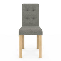 IDMarket - Set di 4 sedie da pranzo imbottite grigio POLGA