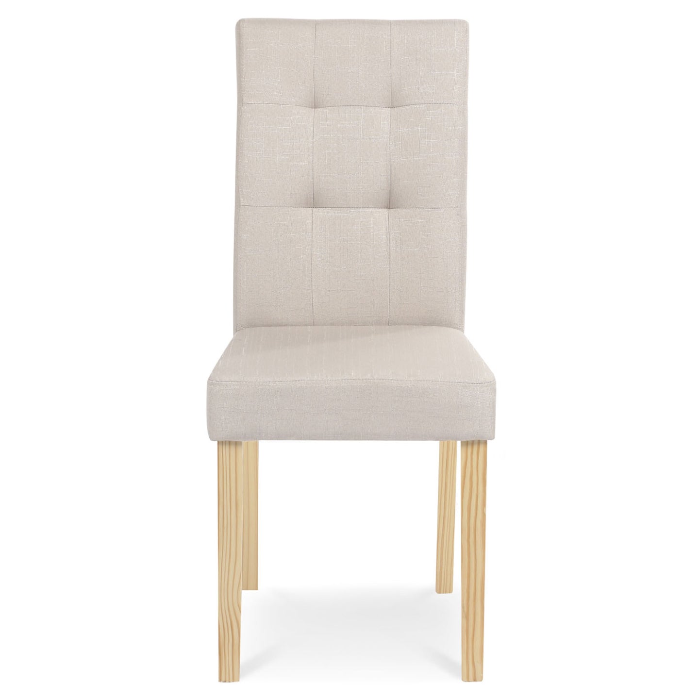 IDMarket - Set di 4 sedie da pranzo imbottite POLGA beige