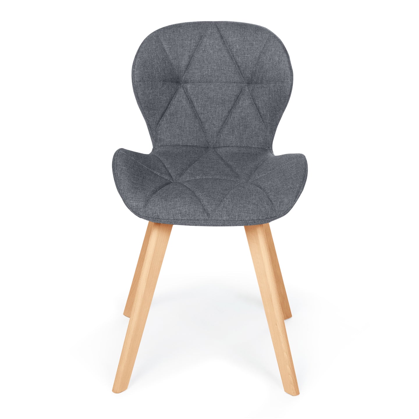 IDMarket - Set di 4 sedie da pranzo in tessuto grigio scuro ROBINE