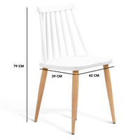 IDMarket - Set di 4 sedie da pranzo LILY bianche