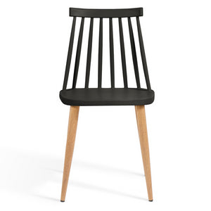 IDMarket - Set di 4 sedie da pranzo LILY nere