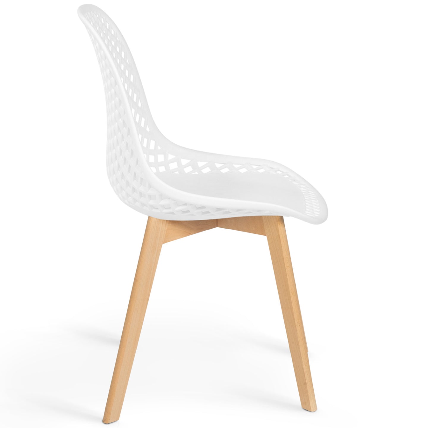 IDMarket - Set di 4 sedie da pranzo MANDY bianche