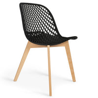 IDMarket - Set di 4 sedie da pranzo MANDY nere