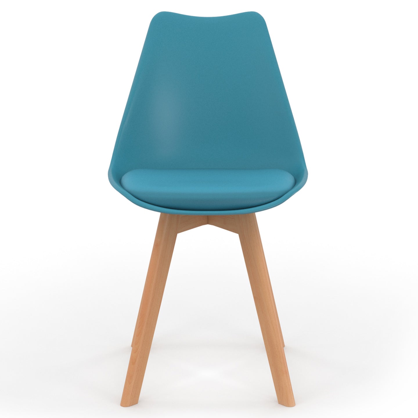 IDMarket - Set di 4 sedie da pranzo rosa pastello, bianco, grigio chiaro e blu SARA