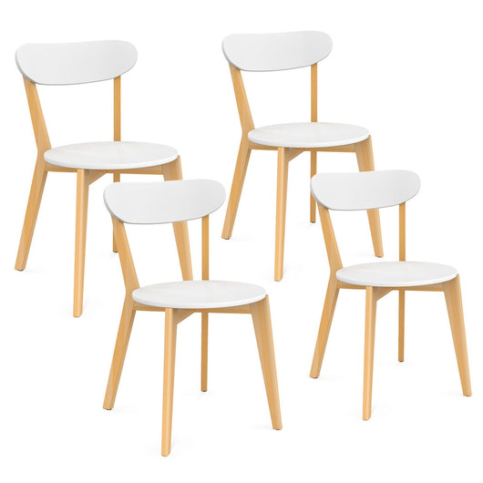 IDMarket - Set di 4 sedie da pranzo scandinave FREJA bicolore bianco e legno