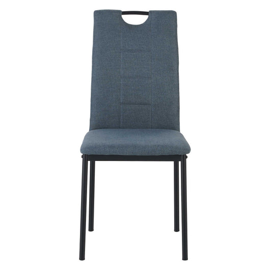 Set di 4 Sedie Ellen In Tessuto Blu