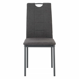 Set di 4 Sedie Ellen In Tessuto Grigio Scuro