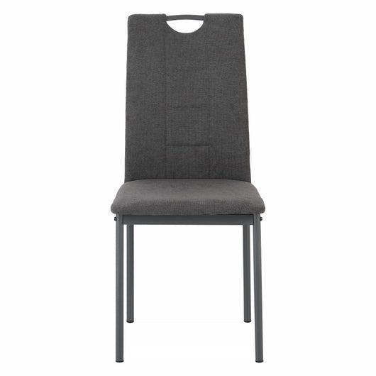 Set di 4 Sedie Ellen In Tessuto Grigio Scuro