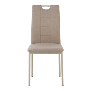 Set di 4 Sedie Ellen In Tessuto Sabbia