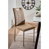 Set di 4 Sedie Ellen In Tessuto Sabbia