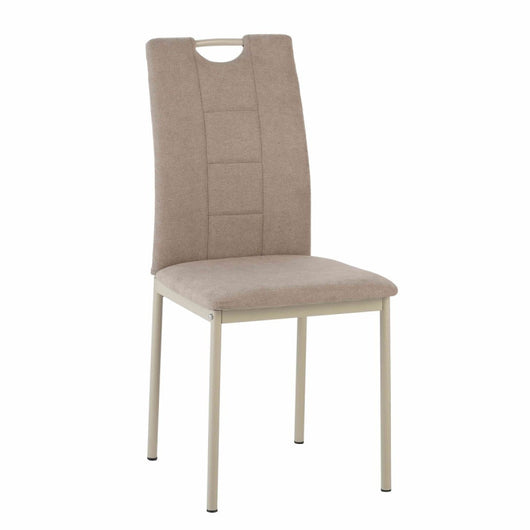 Set di 4 Sedie Ellen In Tessuto Sabbia