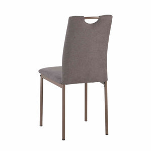 Set di 4 Sedie Ellen In Tessuto Tortora