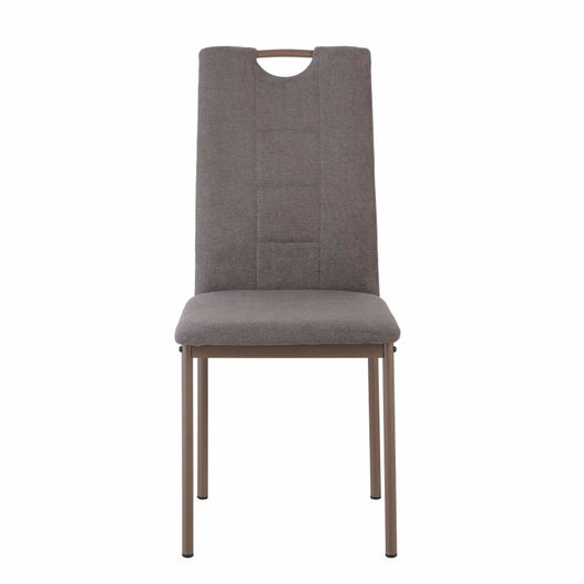 Set di 4 Sedie Ellen In Tessuto Tortora