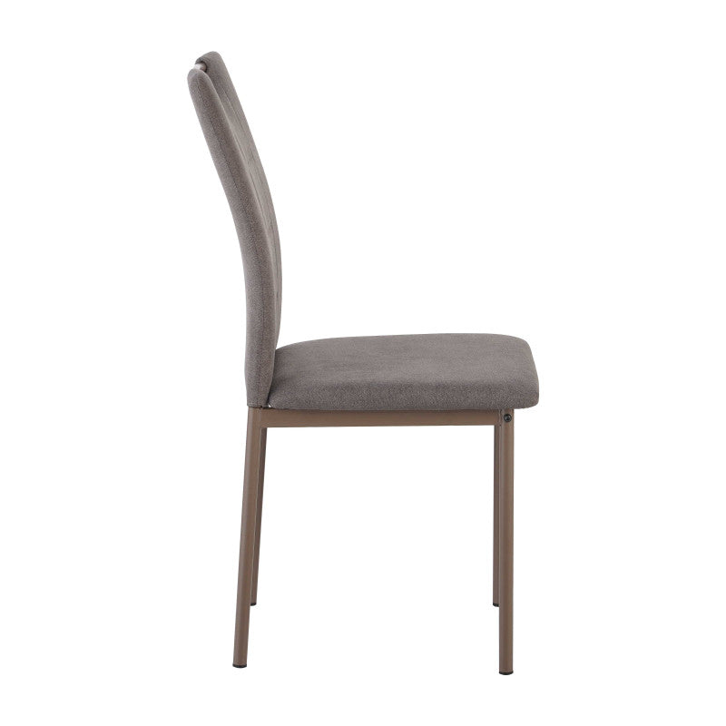 Set di 4 Sedie Ellen In Tessuto Tortora