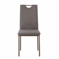 Set di 4 Sedie Ellen In Tessuto Tortora